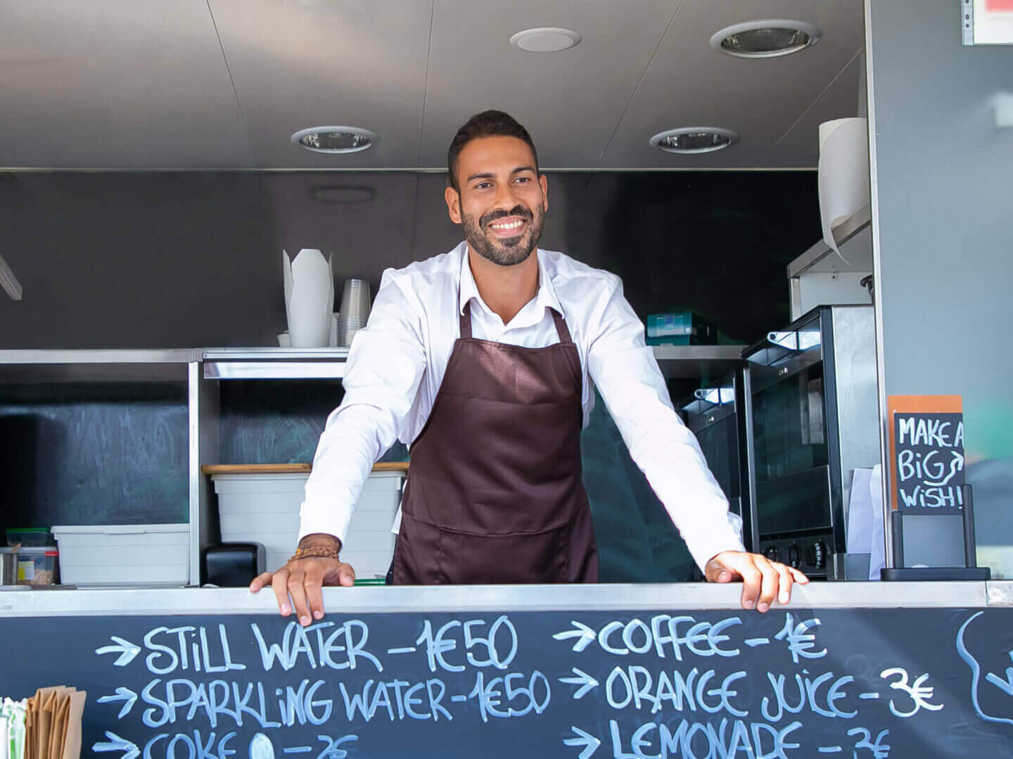 Chef in a food truck